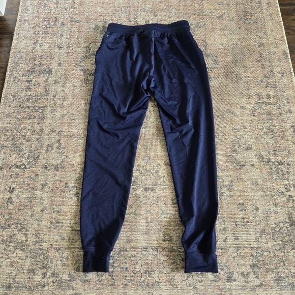 Zyia Active Cozy Jogger Pants Heathered Blue Black White Drawstrig Elastic Waist - Picture 4 of 8